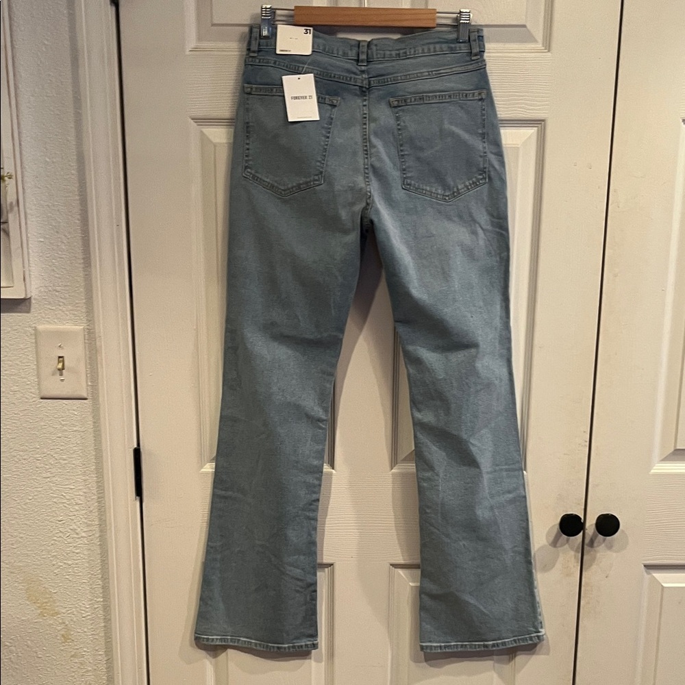 Forever 21 Denim Blue Flare Jeans - Picture 5 of 7